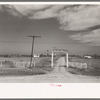 Entrance to dairy. Tom Green County, near San Angelo, Texas