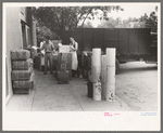 Receiving supplies at retail grocery. San Angelo, Texas