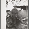 Migrant worker camped along bank of Arkansas River, Muskogee, Oklahoma