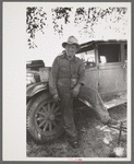 Migrant worker camped along bank of Arkansas River, Muskogee, Oklahoma