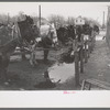 Lot in which farmers leave their wagons and horses while attending to do business in Eufaula, Oklahoma