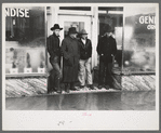 Farmers in town on a rainy day, Eufaula, Oklahoma