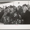 Spectators at a tense moment during the rodeo at the San Angelo Fat Stock Show, San Angelo, Texas