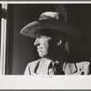 West Texan wearing hat with cattle brands burned on it, San Angelo Fat Stock Show, San Angelo, Texas