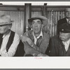 Spectators at stock auction at west Texas stockyards, San Angelo, Texas