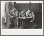 Young people in the stock show barns at the San Angelo Fat Stock Show, San Angelo, Texas