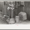 Articles on back porch of rehabilitation borrower in Kimble County, Texas