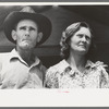 Migratory laborer and his wife at the Agua Fria Migratory Labor Camp, Arizona