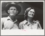 Migratory laborer and his wife at the Agua Fria Migratory Labor Camp, Arizona