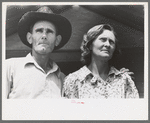 Migratory laborer and his wife at the Agua Fria Migratory Labor Camp, Arizona