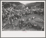 Spectators at the miners contest, Labor Day celebration, Silverton, Colorado