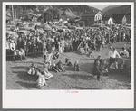 Spectators at the miners contest, Labor Day celebration, Silverton, Colorado