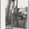 Miners in power drilling contest, Labor Day celebration, Silverton, Colorado