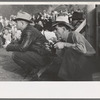 Candid cameraman at miners contest at Labor Day celebration, Silverton, Colorado