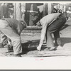 Miners' contest at Labor Day Celebration at Silverton, Colorado