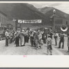 Band and clowns at Labor Day celebration, Silverton, Colorado