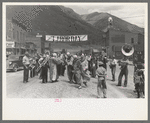 Band and clowns at Labor Day celebration, Silverton, Colorado
