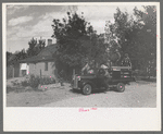 Mormon farmers leaving Santa Clara, Utah (their home) to round up sheep which have been in the mountains for the summer