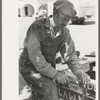 Scissors and lawnmower sharpener, Saint George, Utah. He originally lived in Middlewest and came to Utah for his health