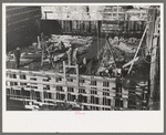 Detail of Shasta Dam under construction, Shasta County, California