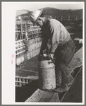Construction worker at Shasta Dam, Shasta County, California