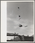 Concrete bucket over Shasta Dam, Shasta County, California