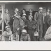 Construction workers on front porch of commissary, Shasta Dam. Shasta County, California