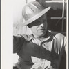Construction worker on Shasta Dam, Shasta County, California