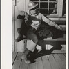 Construction worker on Shasta Dam, Shasta County, California