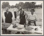 The blessing before dinner at the all day community sing, Pie Town, New Mexico