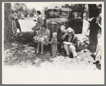 Farm folks eating dinner at the all day community sing, Pie Town, New Mexico