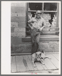 Gold miner with his dog, Mogollon, New Mexico