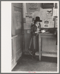 Visitor to Taos fiesta, New Mexico