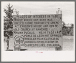 Sign for tourists erected by the Forest Service, Taos, New Mexico