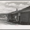 Freight cars of narrow gauge railway, Telluride, Colorado