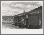 Freight cars of narrow gauge railway, Telluride, Colorado