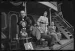 Martin Gabel, Fritz Weaver, Inga Swenson and Peter Sallis in the stage production Baker Street