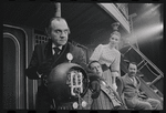 Martin Gabel, Fritz Weaver, Inga Swenson and Peter Sallis in the stage production Baker Street