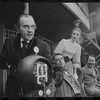 Martin Gabel, Fritz Weaver, Inga Swenson and Peter Sallis in the stage production Baker Street