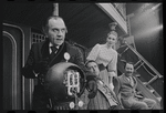 Martin Gabel, Fritz Weaver, Inga Swenson and Peter Sallis in the stage production Baker Street