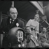 Martin Gabel, Fritz Weaver, Inga Swenson and Peter Sallis in the stage production Baker Street