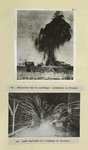 Two Photographs Explosion due to sabotage - somewhere in Poland.  Bomb explodes on a highway or railway.