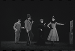 Peter Sallis [left], Fritz Weaver [second from left], Inga Swenson [right] and unidentified [second from right] in the stage production Baker Street