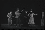 Peter Sallis [left], Fritz Weaver [second from left], Inga Swenson [right] and unidentified [second from right] in the stage production Baker Street