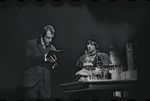 Fritz Weaver and unidentified in the stage production Baker Street