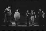 Fritz Weaver, Peter Sallis and ensemble in the stage production Baker Street