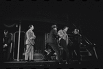 Peter Sallis [center] Fritz Weaver, Martin Gabel [right] and unidentified others in the stage production Baker Street