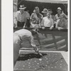 Tossing coins concession at the Fourth of July celebration, Vale, Oregon