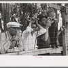 Spectators watch the baseball game on the Fourth of July at Vale, Oregon