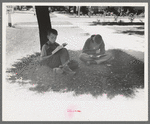 Boys read storybooks in the shade, Caldwell, Idaho